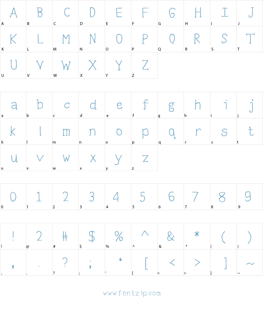 panji serif Font Character